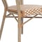 Flash Furniture Lourdes Thonet French Bistro Stacking Chair w/Arms, Natural/Wht PE Rattan and Bamboo Print Alum Frm SDA-AD642002A-NATWH-LTNAT-GG - alternate 5